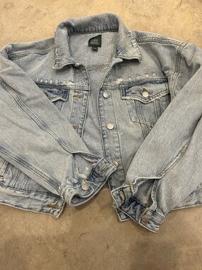wild fable Light Blue Distressed Denim Jacket